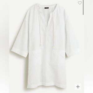 NWT J Crew cotton linen v neck beach tunic size Small has pockets!